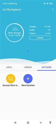 cx file explorer network