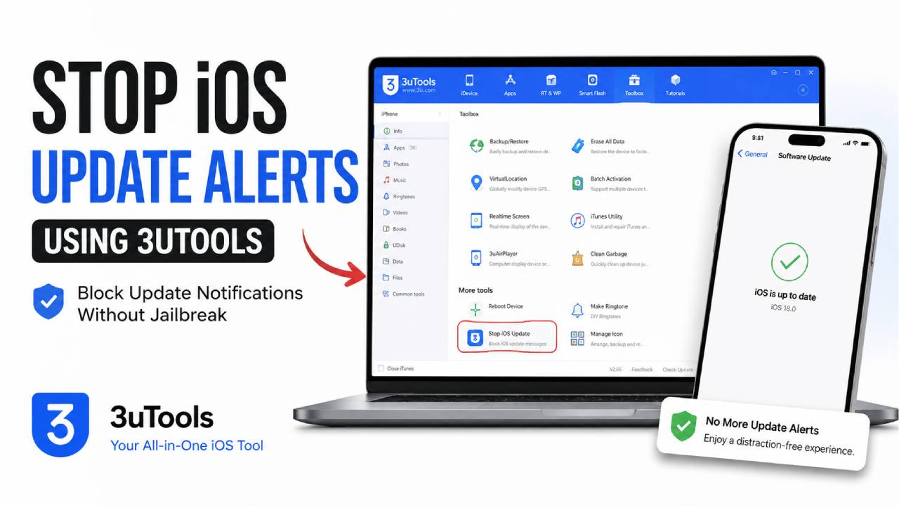 turn off ios software update notifications 3utools