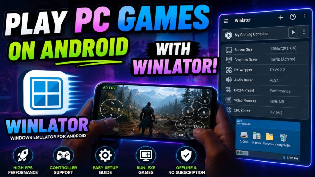 play pc games android winlator
